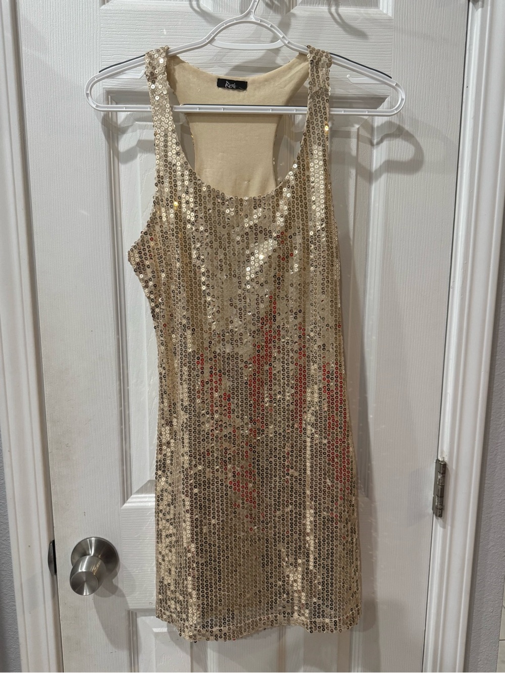 Sequin Tank Dress - Gold